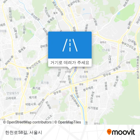 한천로58길 지도