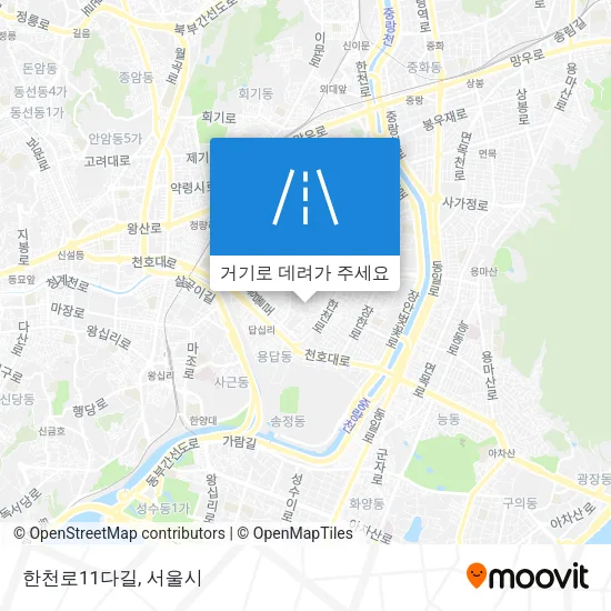 한천로11다길 지도