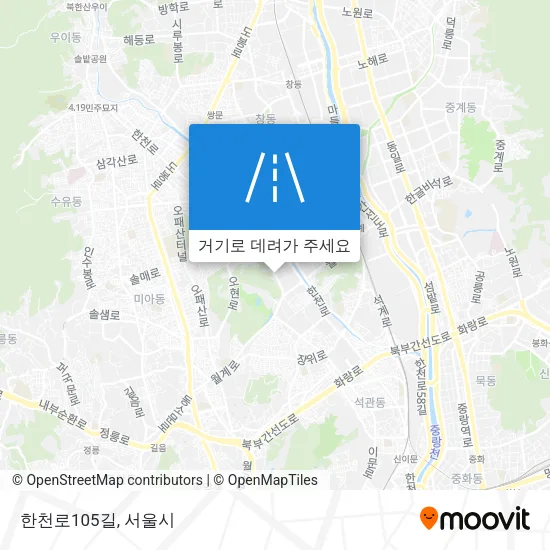 한천로105길 지도