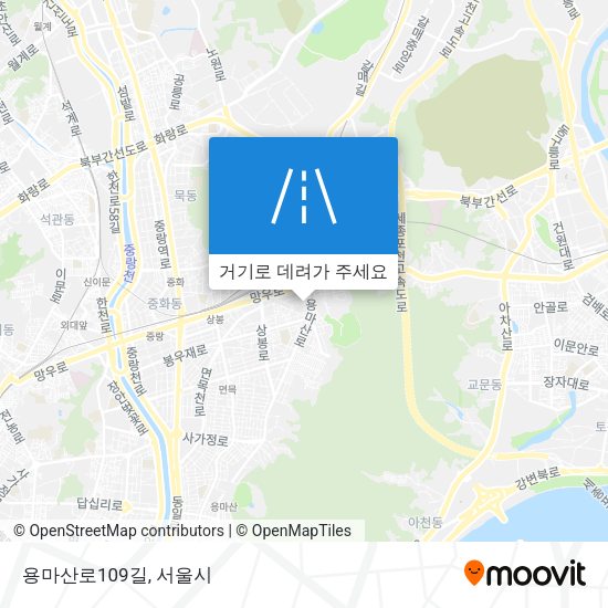 용마산로109길 지도