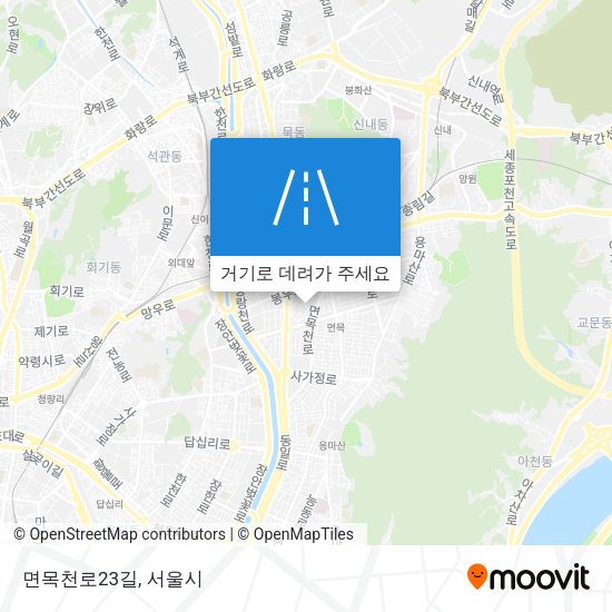 면목천로23길 지도
