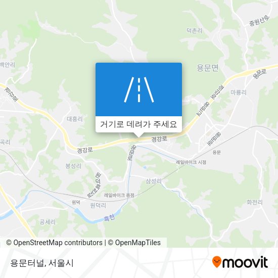 용문터널 지도