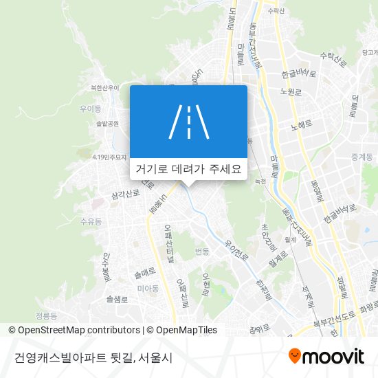 건영캐스빌아파트 뒷길 지도