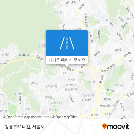 정릉로31나길 지도