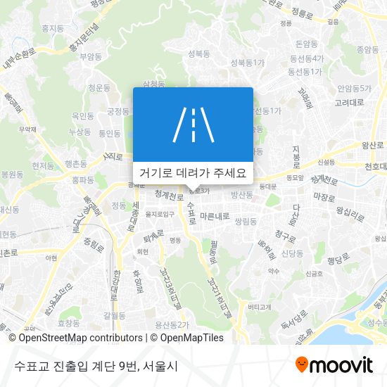 수표교 진출입 계단 9번 지도
