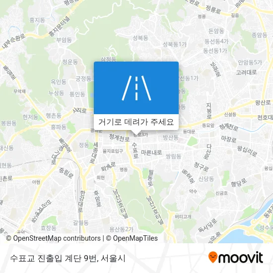 수표교 진출입 계단 9번 지도