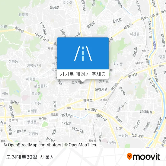 고려대로30길 지도