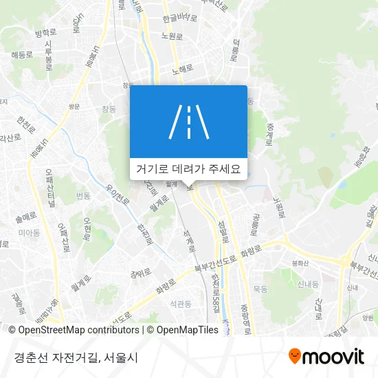 경춘선 자전거길 지도