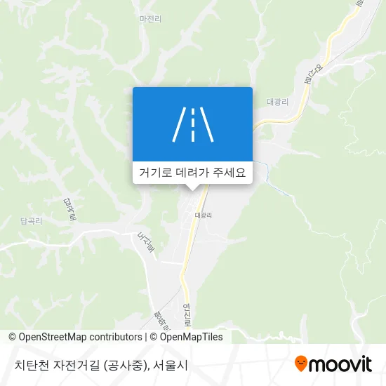 치탄천 자전거길 (공사중) 지도