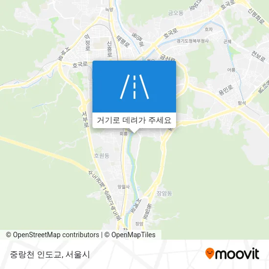 중랑천 인도교 지도