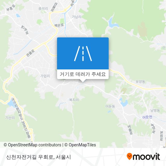 신천자전거길 우회로 지도