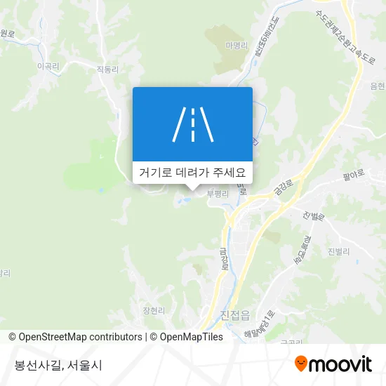 봉선사길 지도