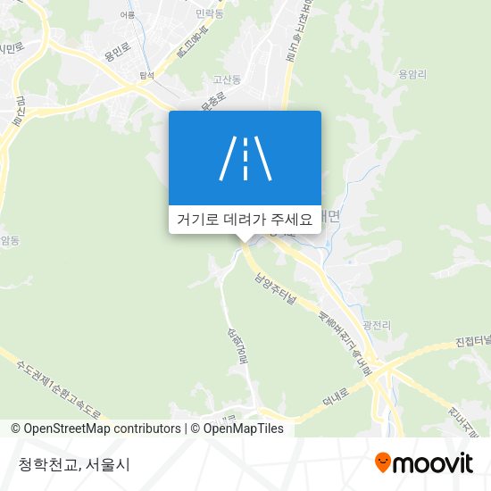 청학천교 지도