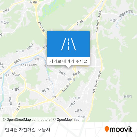 민락천 자전거길 지도