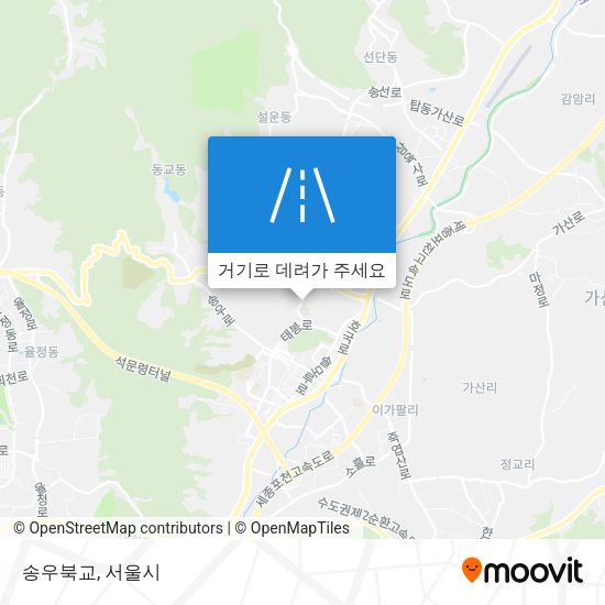 송우북교 지도