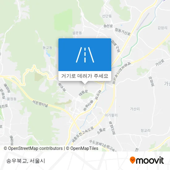 송우북교 지도