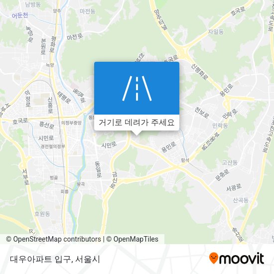 대우아파트 입구 지도