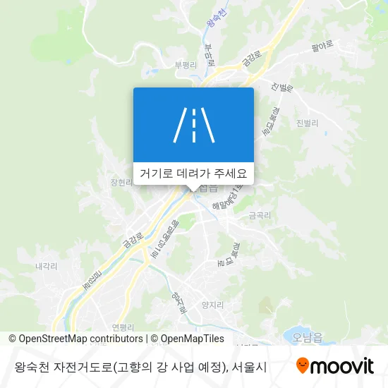왕숙천 자전거도로(고향의 강 사업 예정) 지도