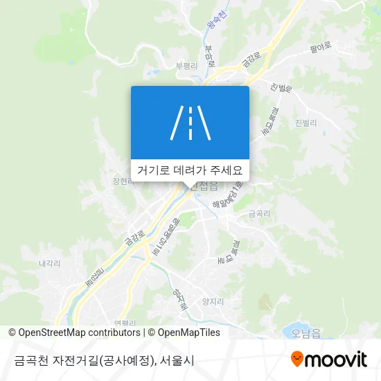 금곡천 자전거길(공사예정) 지도