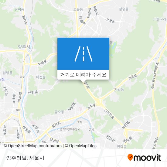 양주터널 지도