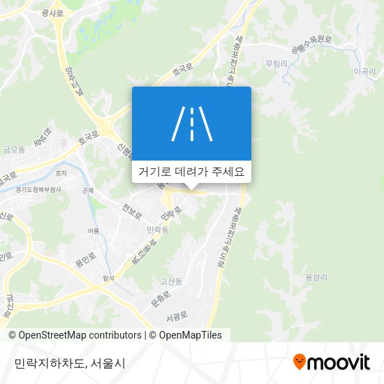 민락지하차도 지도