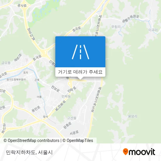 민락지하차도 지도