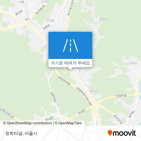 청학터널 지도