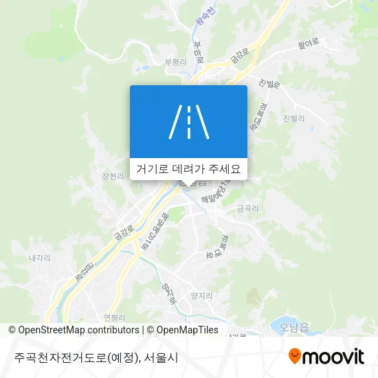 주곡천자전거도로(예정) 지도