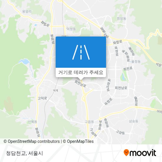 청담천교 지도