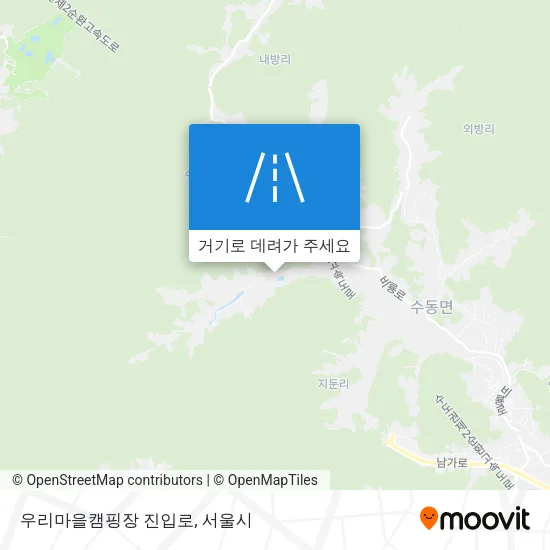 우리마을캠핑장 진입로 지도