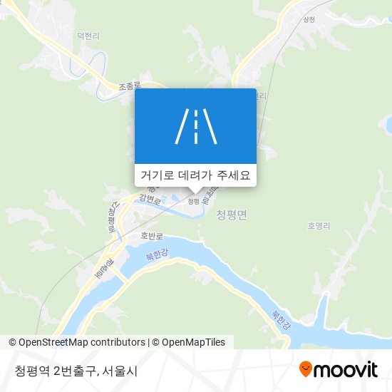 청평역 2번출구 지도