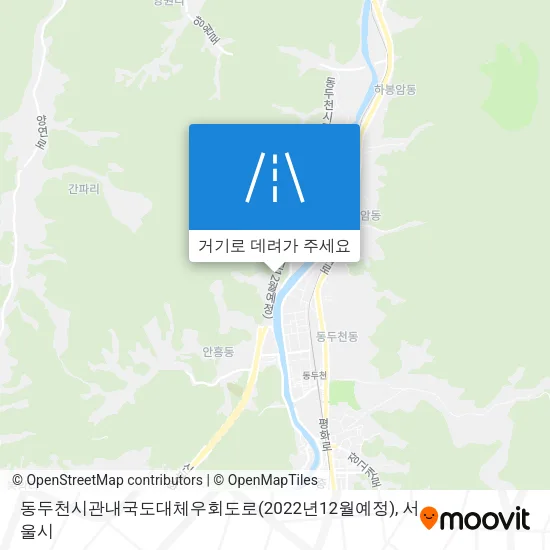 동두천시관내국도대체우회도로(2022년12월예정) 지도