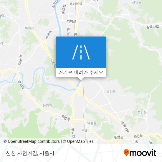 신천 자전거길 지도