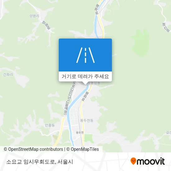 소요교 임시우회도로 지도