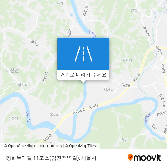 평화누리길 11코스(임진적벽길) 지도