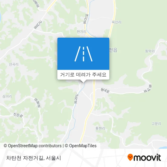 차탄천 자전거길 지도
