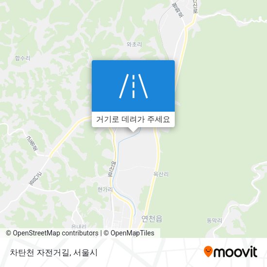 차탄천 자전거길 지도