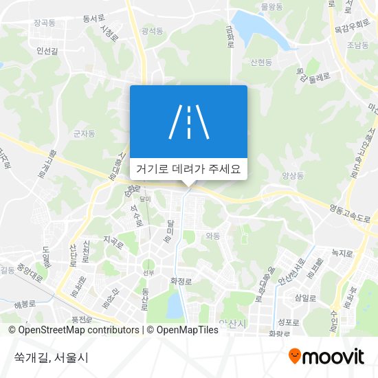 쑥개길 지도