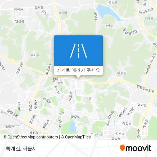 쑥개길 지도