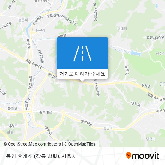 용인 휴게소 (강릉 방향) 지도