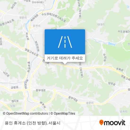 용인 휴게소 (인천 방향) 지도