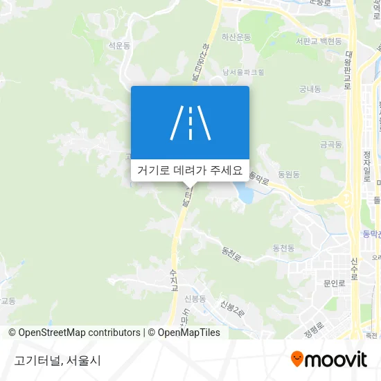 고기터널 지도