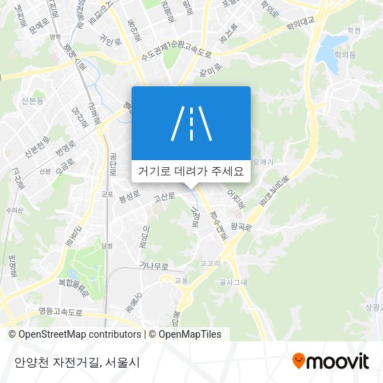 안양천 자전거길 지도