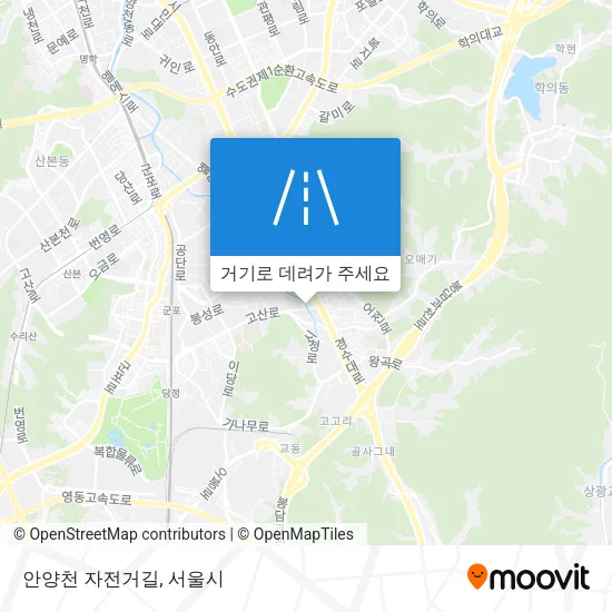 안양천 자전거길 지도