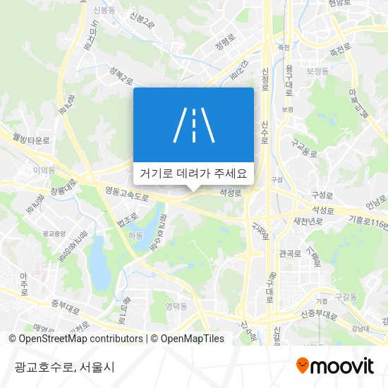 광교호수로 지도