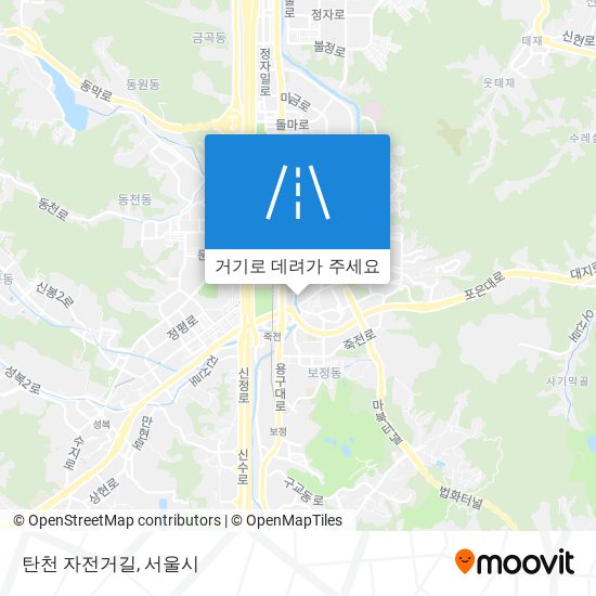 탄천 자전거길 지도