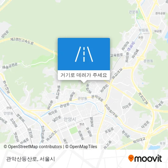 관악산등산로 지도