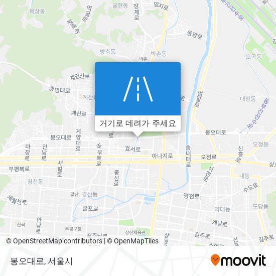 봉오대로 지도