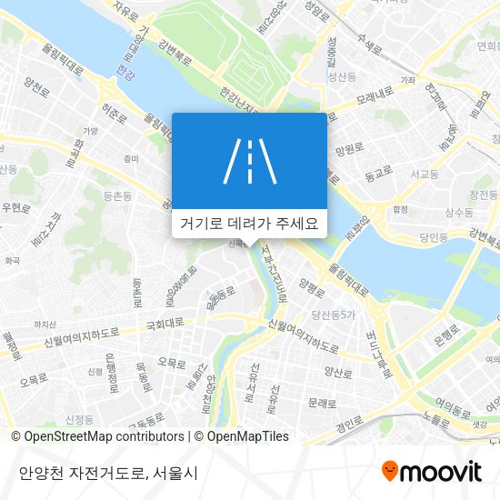 안양천 자전거도로 지도