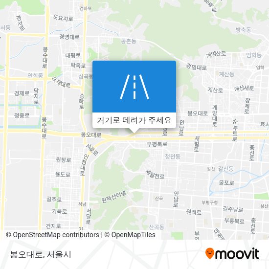 봉오대로 지도